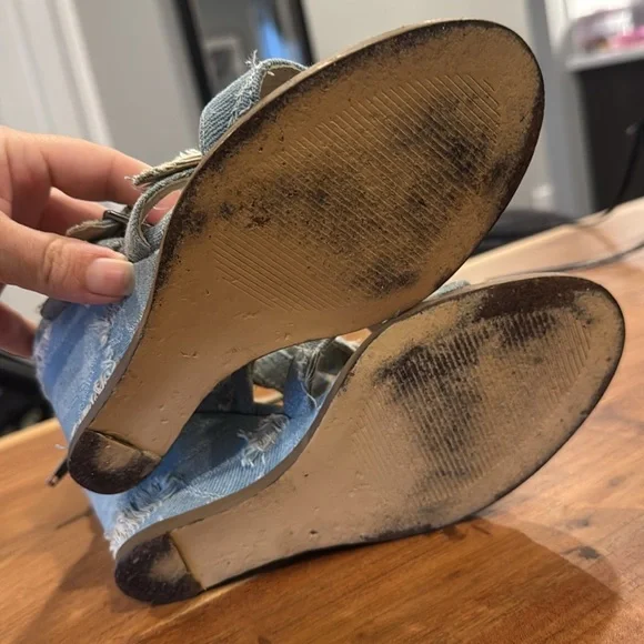 Matisse Denim Wedge Sandals - Picture 6 of 7